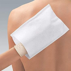 Gant de toilette blanc absorbant 80 g/m²
