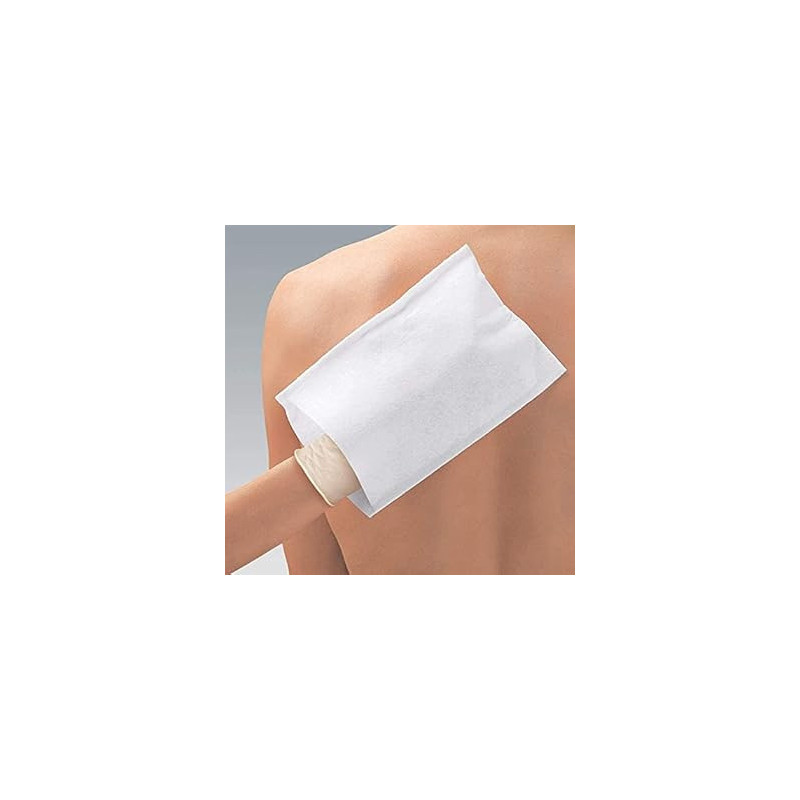 Gant de toilette blanc absorbant 80 g/m²