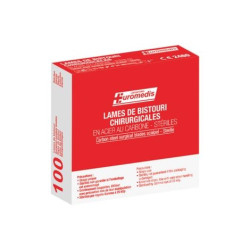 Lames de bistouri chirurgicales en acier carbone stériles Numéro n°10