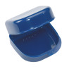 Boîte de rangement bleue pour prothèse dentaire